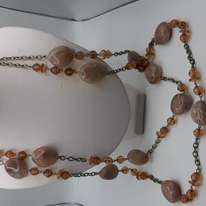Double Strand Vintage Stone Necklace